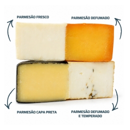 Kit 4 Queijos Parmesão 550g Premium - Minas Gerais